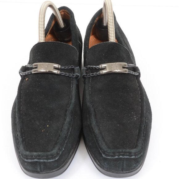Stacy Adams Men's 8 Neville Black Suede Leather Moc-Toe Slip-On Loafers Preppy - Picture 7 of 10